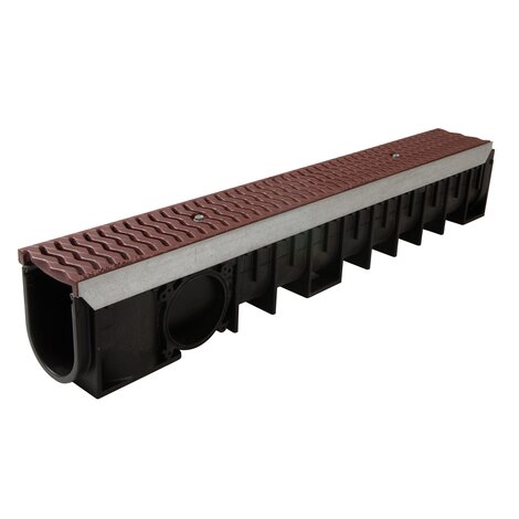 Channel with heel steel grating - C250 - L100 int Kenadrain Channel with heel steel grating - C250 - L100 int Kenadrain