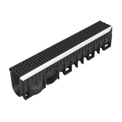 Channel with heel steel grating - C250 - L100 int Kenadrain