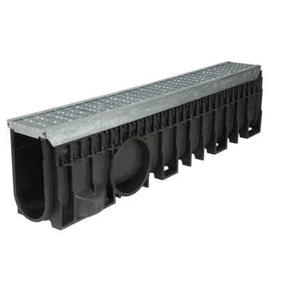 Channel with steel grid - B125 - L100 int Kenadrain