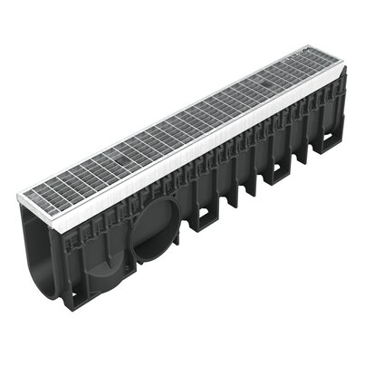 Channel with steel grid - C250 - L100 int Kenadrain