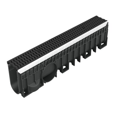 Channel with heel steel grating - C250 - L100 int Kenadrain