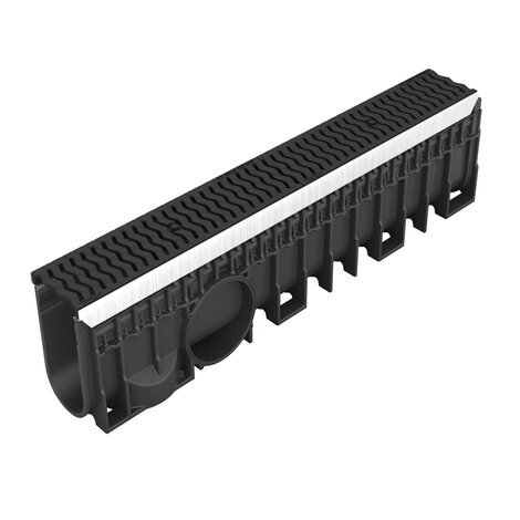 Channel with heel steel grating - C250 - L100 int Kenadrain Channel with heel steel grating - C250 - L100 int Kenadrain