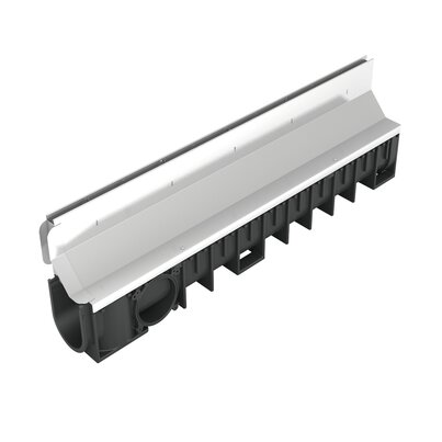 Channel with stainless steel slot grating - C250 - L100 int Kenadrain