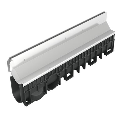 Channel with stainless steel slot grating - C250 - L100 int Kenadrain
