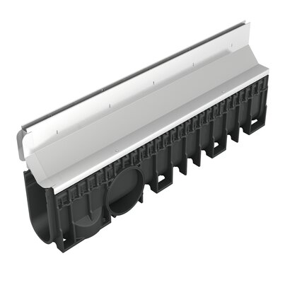 Channel with stainless steel slot grating - C250 - L100 int Kenadrain