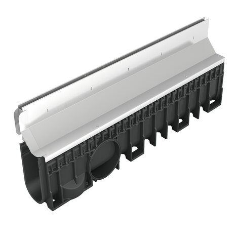 Channel with stainless steel slot grating - C250 - L100 int Kenadrain Channel with stainless steel slot grating - C250 - L100 int Kenadrain