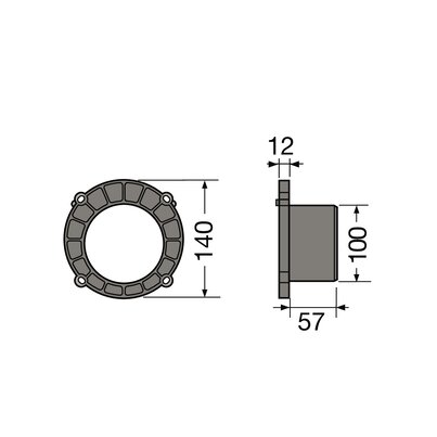 P/CHANNELING WIDTH 100 D.100