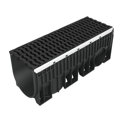 1m gutter 300 hd depth 2 grating class D400 cast iron