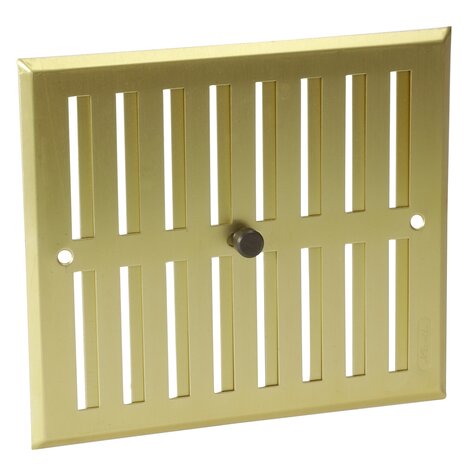 GRILLE FERMETURE ALUMINIUM DORE 17X19