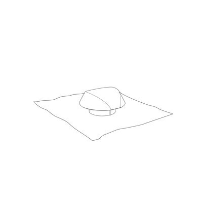 Ventilation cap with flat roof plate Atemax