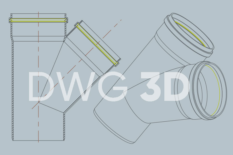 UDG Sewage Fittings DWG 3D