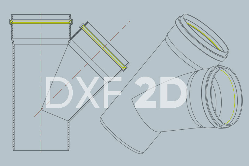 UDG Sewage Fittings DXF 2D