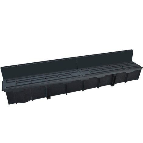 KIT: 2 High slot grills with 1 PP channel 130x1000