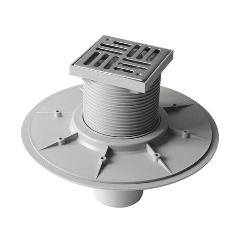 Dry floor trap with vertical outlet (Body PVC)