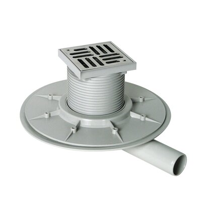 Dry floor trap with horizontal outlet (Body PVC)