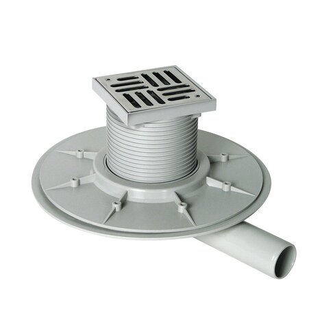 Dry floor trap with horizontal outlet (Body PVC)