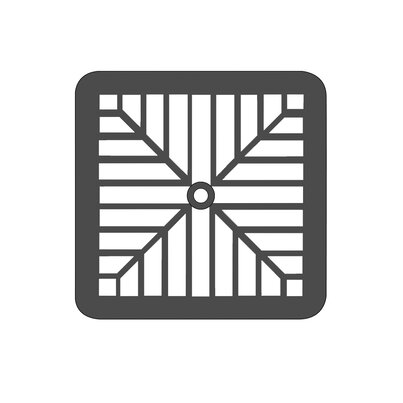 Grill for square hopper