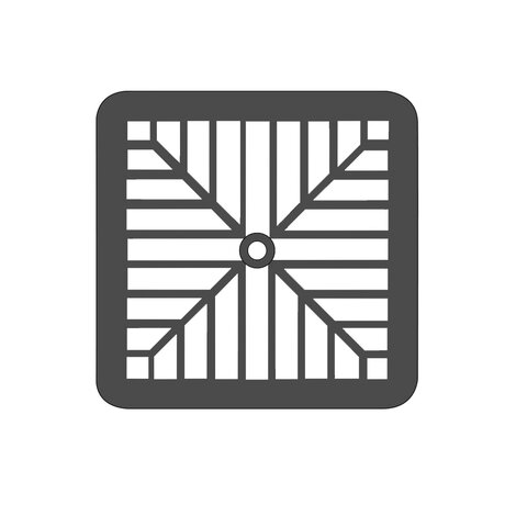 Grill for square hopper Grill for square hopper