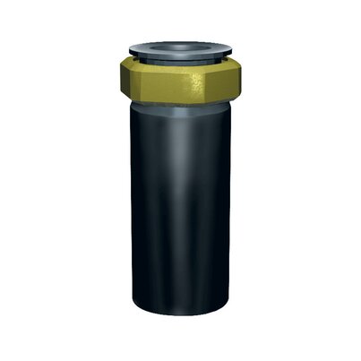 PE straight connector (with brass nut)