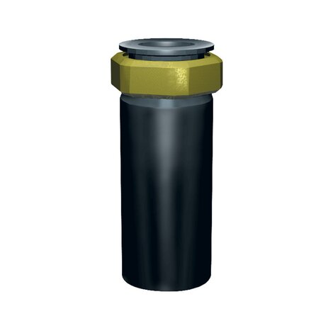 PE straight connector (with brass nut)