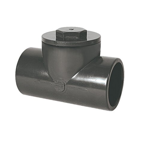 PVC non-return valve, solvent welding version