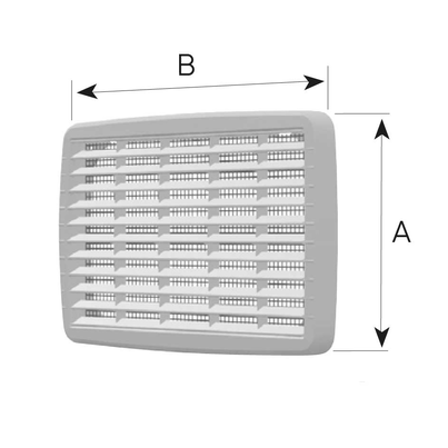 Rectangular surface mounted vents