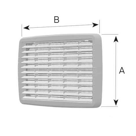 Rectangular surface mounted vents