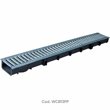 130x1000 PP Channel H52 with “T” section  grill