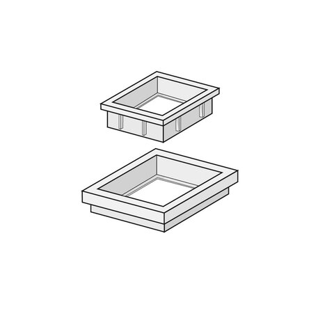 Spare part: Square adaptor (horizontal outlet)