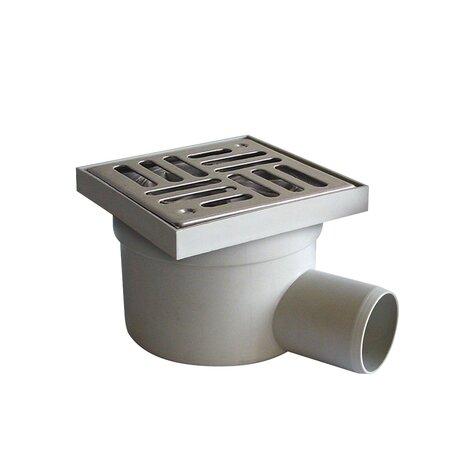 PP Trapped balcony floor drain with adjustable horizontal outlet