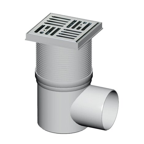 PP High capacity floor drain 1 outlet, high version