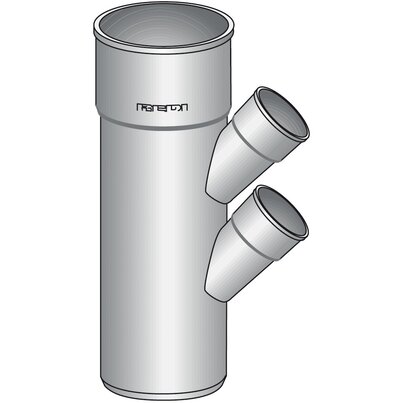 Reduced multibranch 45° M/F  2 lateral inlets