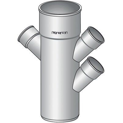 Reduced multibranch 45° M/F  3 lateral inlets
