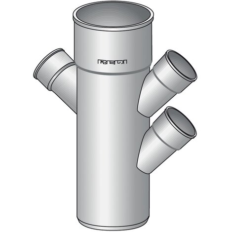 Reduced multibranch 45° M/F  3 lateral inlets