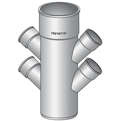Reduced multibranch 45° M/F  4 lateral inlets