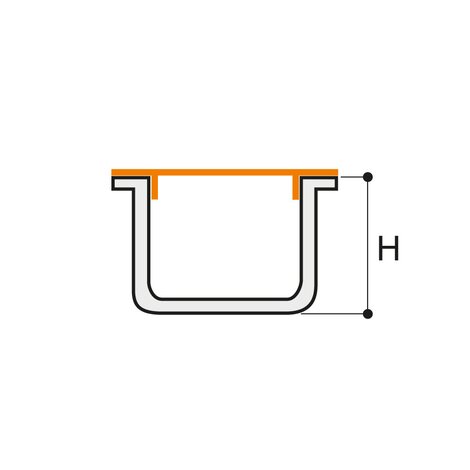 130x1000 PP Channel H90 with T section grill