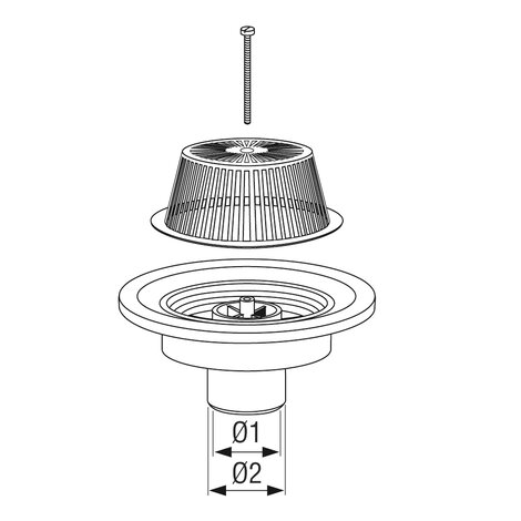 PVC roof outlet