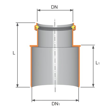 PVC-PP adaptors / invert reducer