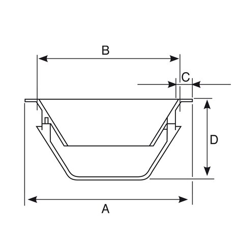 Trap bell for bottomless extension PP