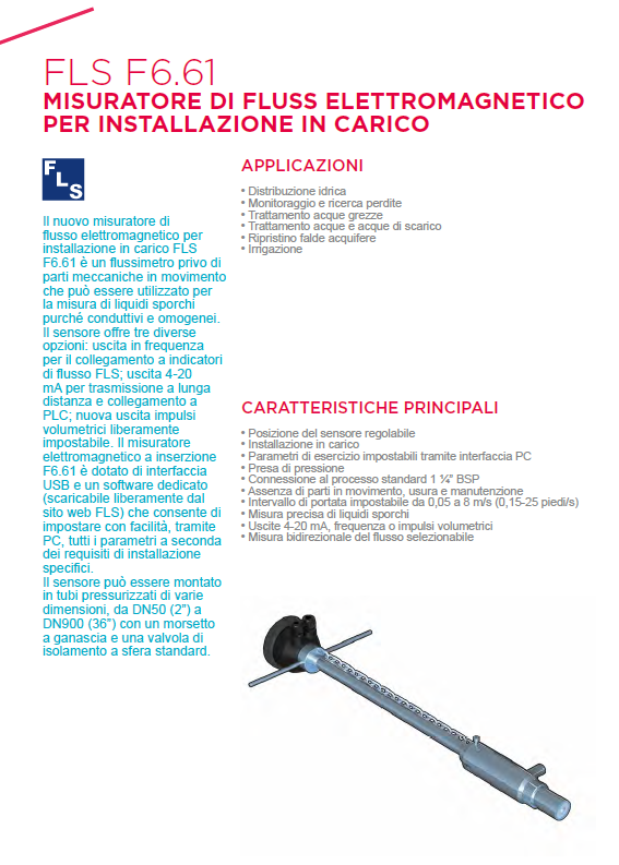 F6.61 Hot Tap Magnete Flow Sensor